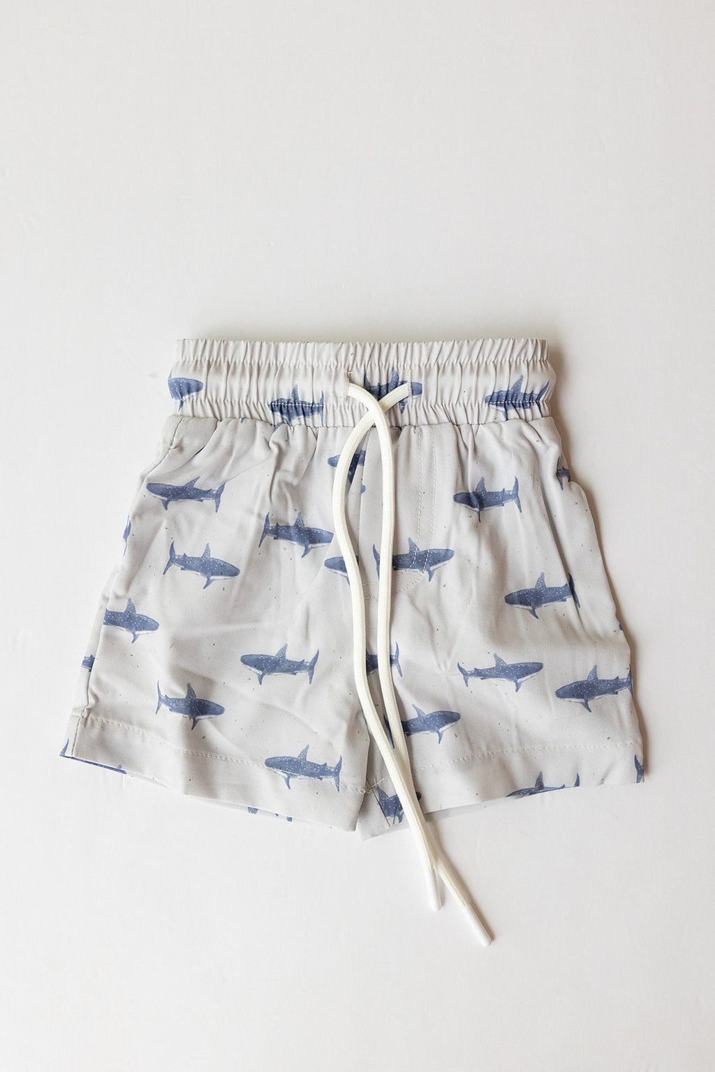 mini shark swim trunks