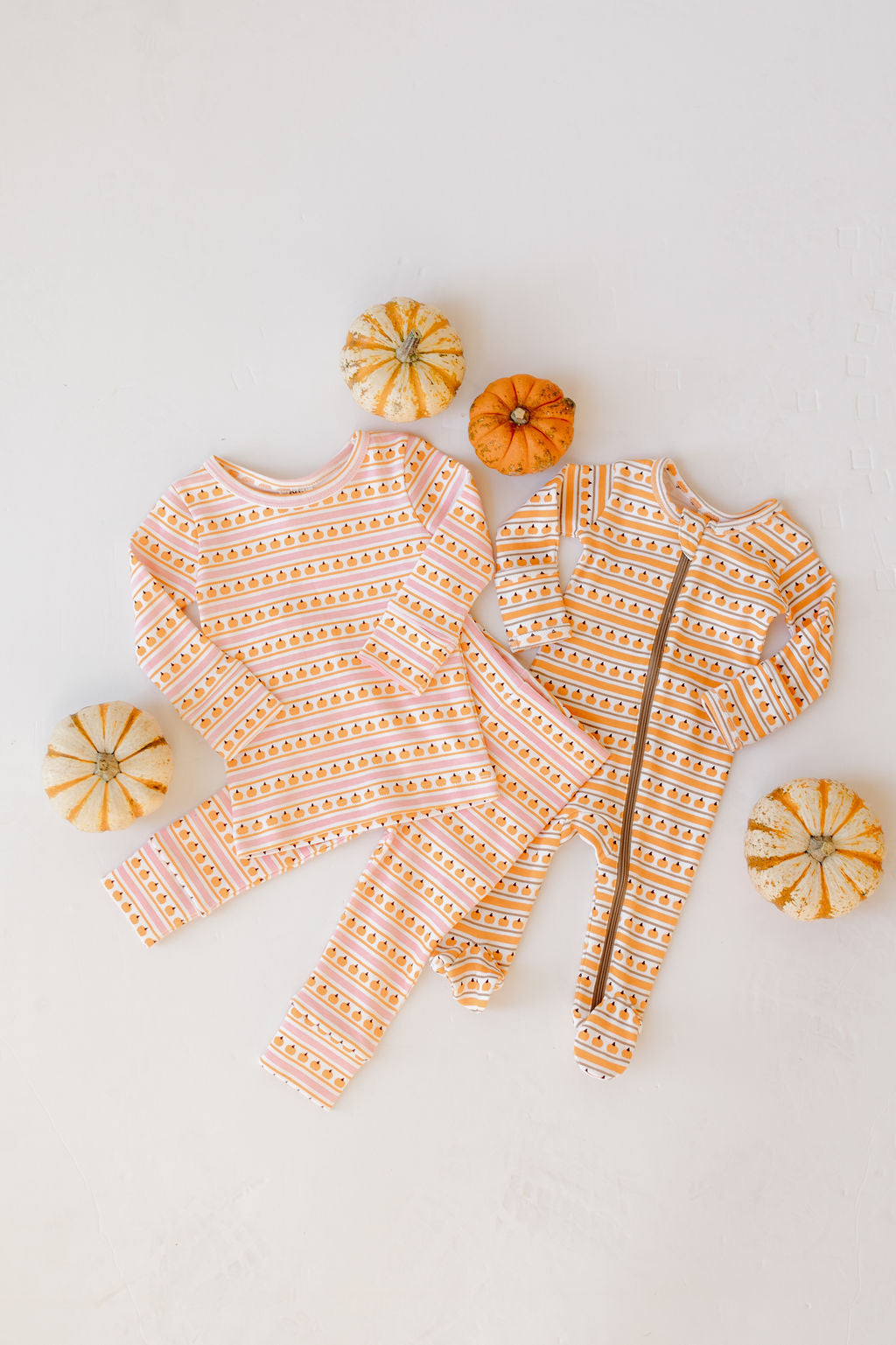 pumpkin patch striped 2 piece set
